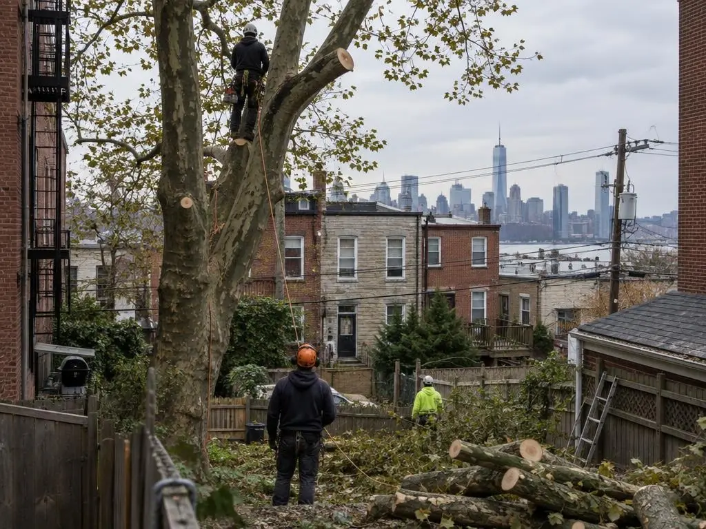 Backyard Tree Removal in Jersey City, NJ